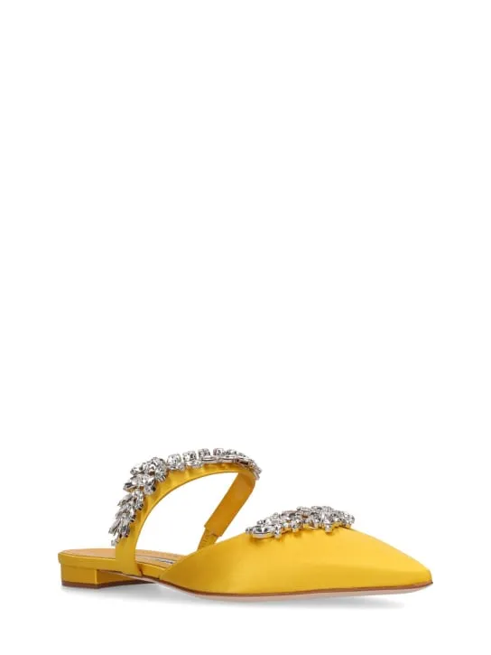 Manolo Blahnik   10mm Lurum satin flats 