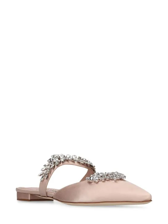 Manolo Blahnik   10mm Lurum satin flats 