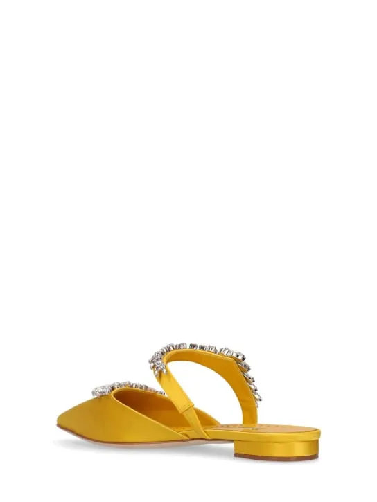 Manolo Blahnik   10mm Lurum satin flats 