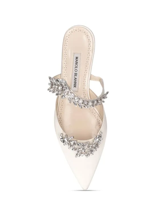 Manolo Blahnik   10mm Lurum satin flats 