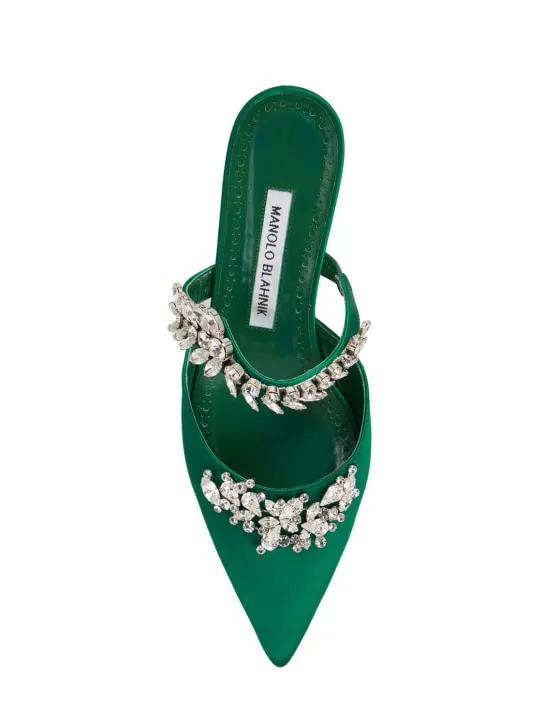 Manolo Blahnik   10mm Lurum satin flats 