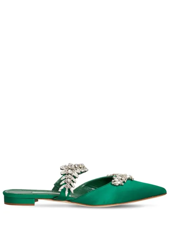 Manolo Blahnik   10mm Lurum satin flats 