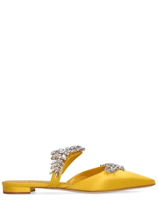 Manolo Blahnik   10mm Lurum satin flats 