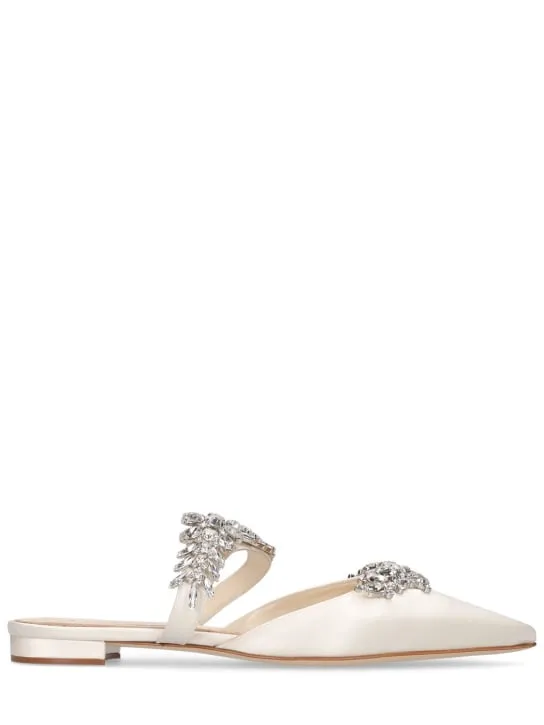 Manolo Blahnik   10mm Lurum satin flats 