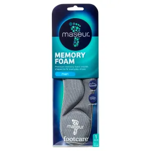 Maseur Men's Memory Foam Insoles, 1 pair