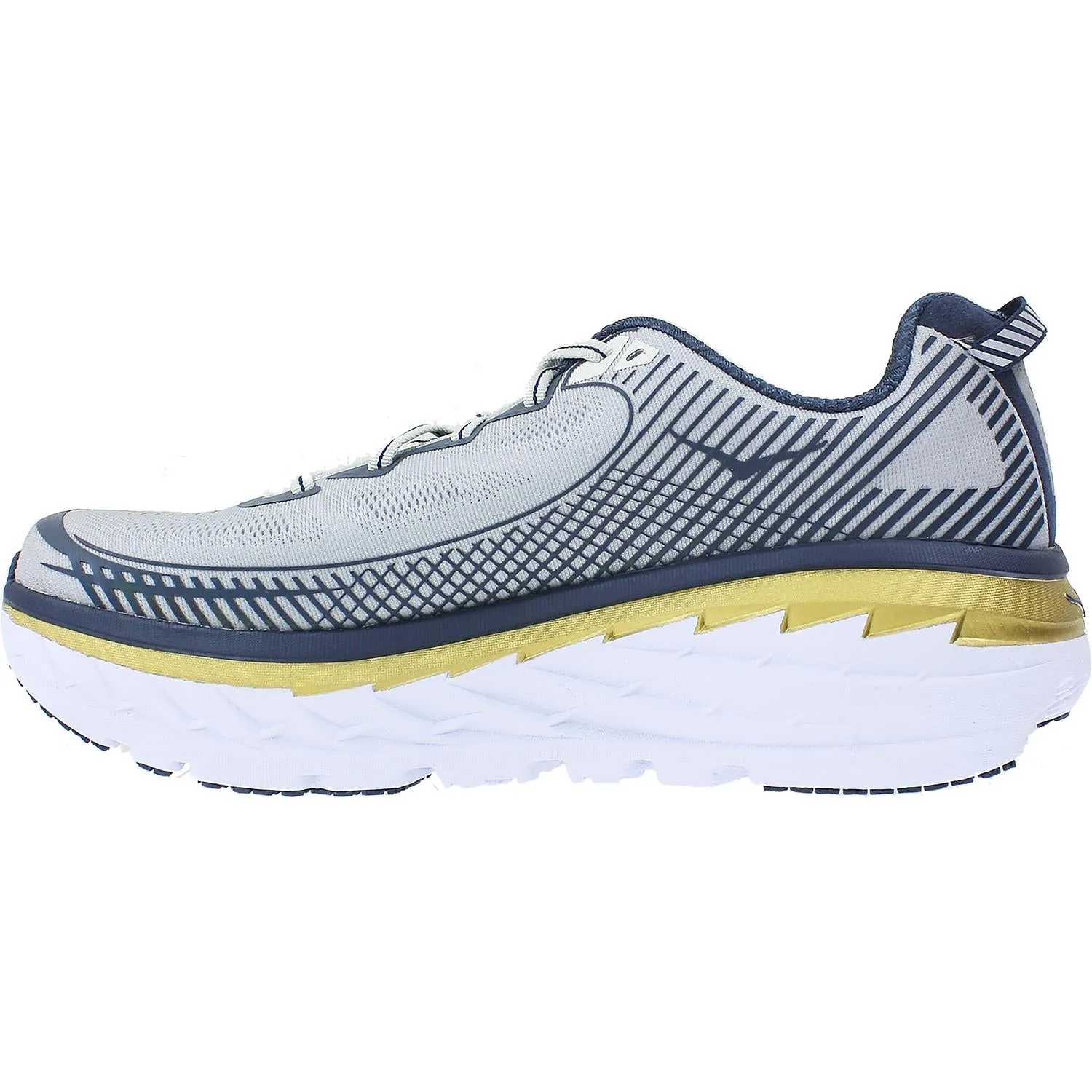 Men's Hoka One One Bondi 5 Cool Grey/Midnight Navy Mesh