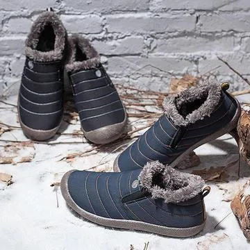 Men's Water-resistant Casual Cotton Winter Snow Boots