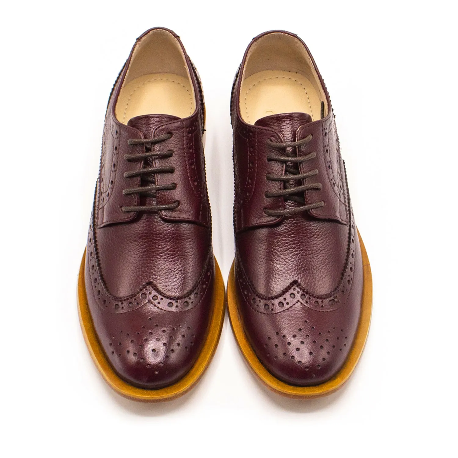 Mere Brogue Oxford Burgundy