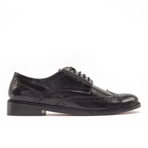 Mere Brogue Oxford Shiny Black