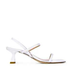 Miya White Naplak Sandals