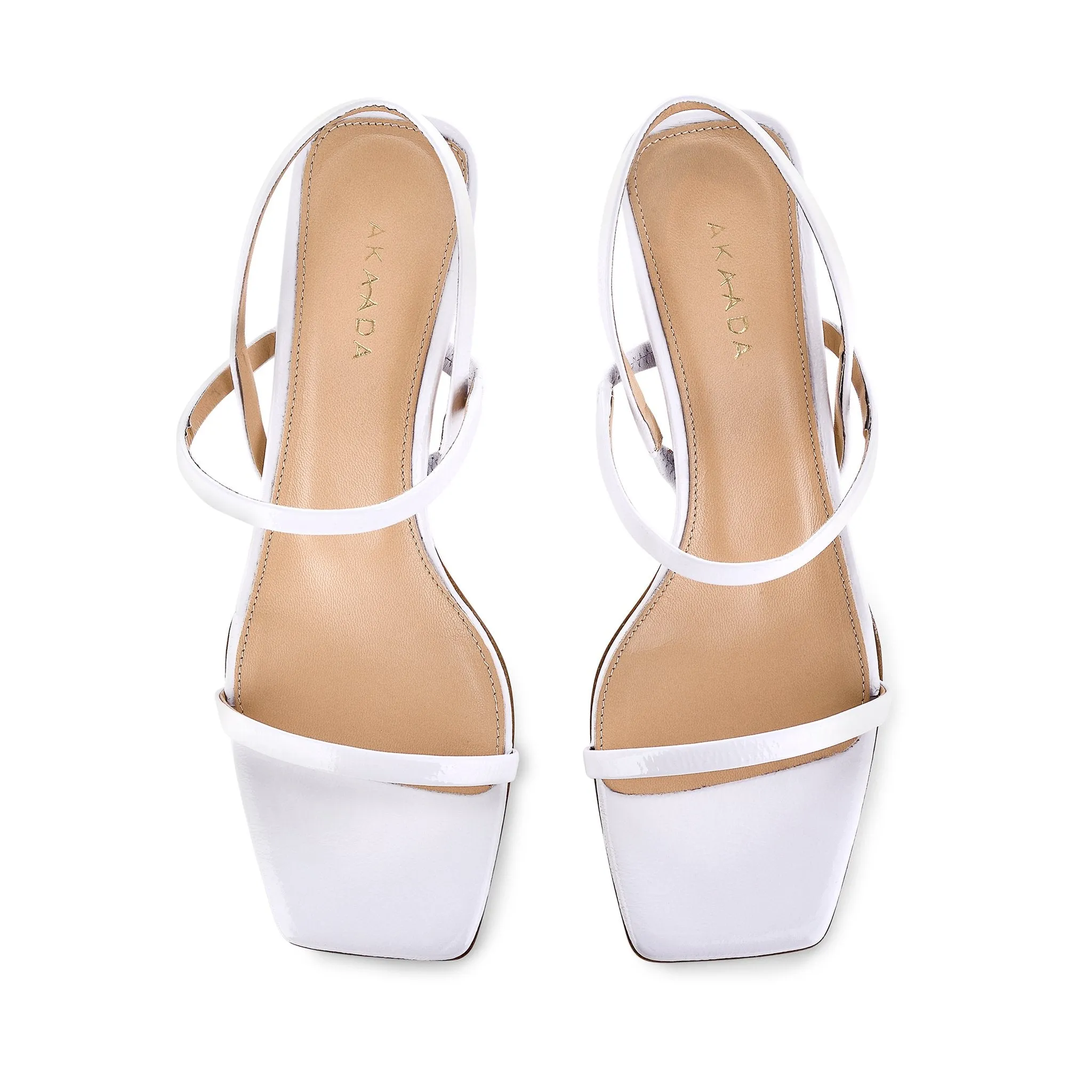 Miya White Naplak Sandals