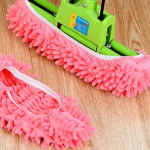 Mop Slippers Shoes Cover Dust Duster Slippers Cleaning Floor House Washable 10 PCS 5 Pairs