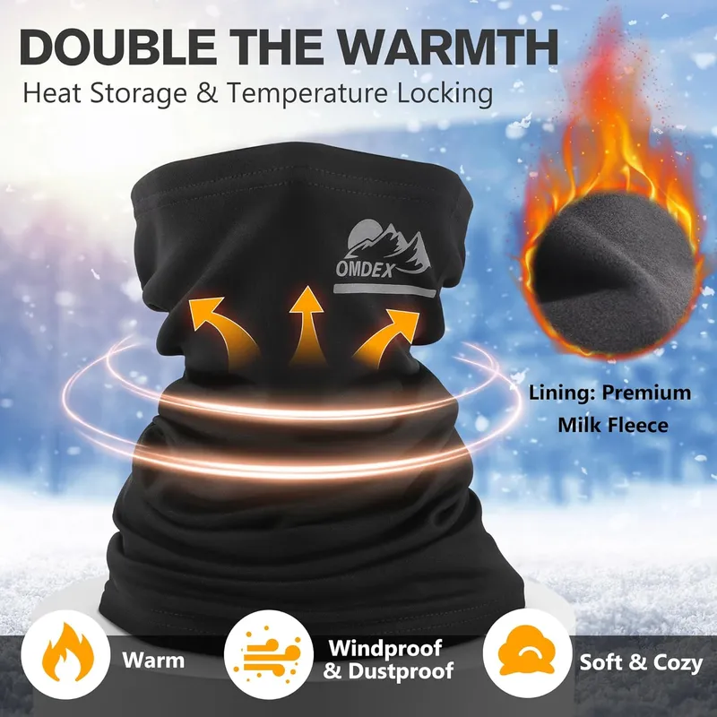 Neck Gaiter Warmer – Soft, Windproof, and Reflective Cold-Weather Protection