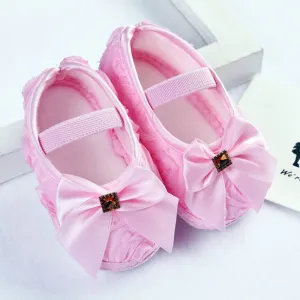 New Children Baby Shoes Noble Bow Princess Baby Shoes Soft Sole Baby Shoes Girls 3 Size To Choose