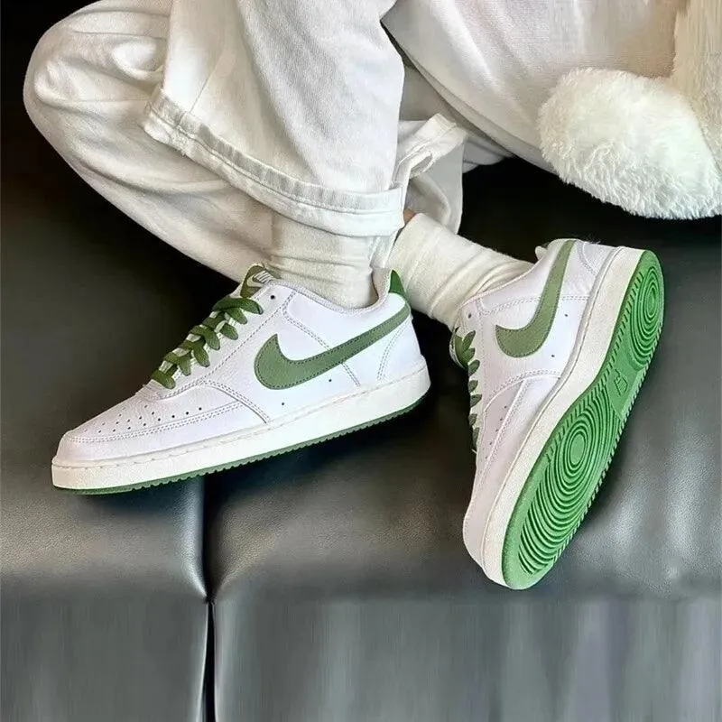 Nike white green color Court Vision Low classic versatile casual board shoes Men and women with the same models