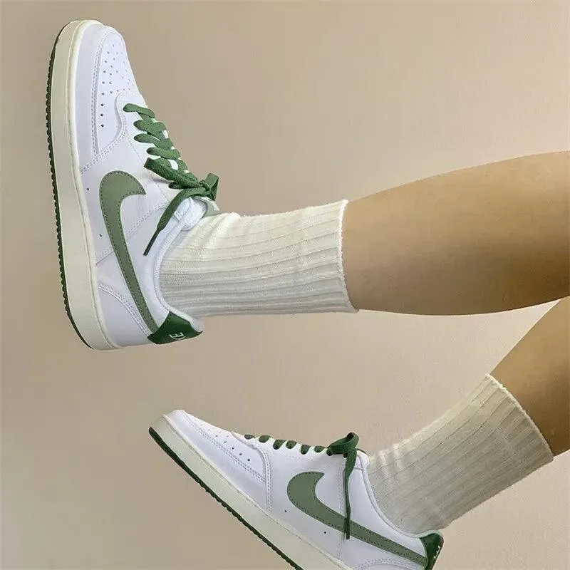 Nike white green color Court Vision Low classic versatile casual board shoes Men and women with the same models