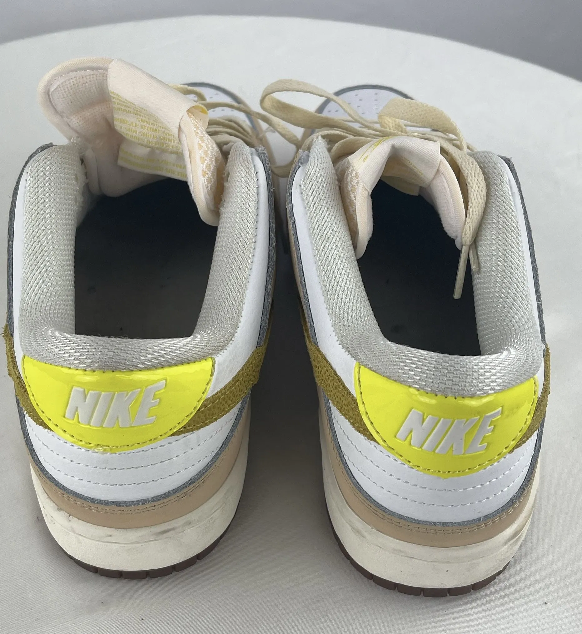 Nike Women's Dunk Low Lemon Drop White/Tan/Yellow Sneakers Size 8