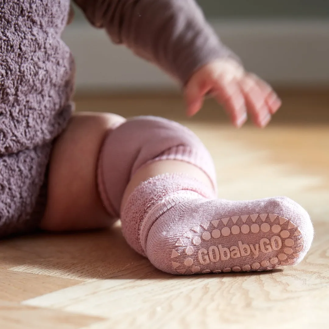 Non-Slip Grip Socks - Organic terry cotton - Dusty Rose