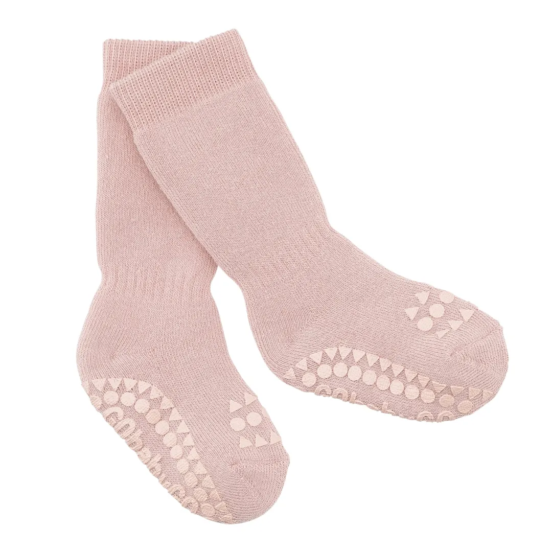 Non-Slip Grip Socks - Organic terry cotton - Dusty Rose