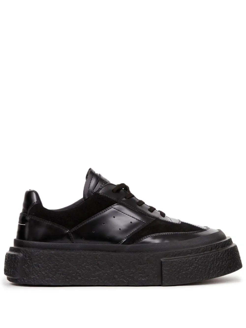 Panelled Patent Leather Sneakers