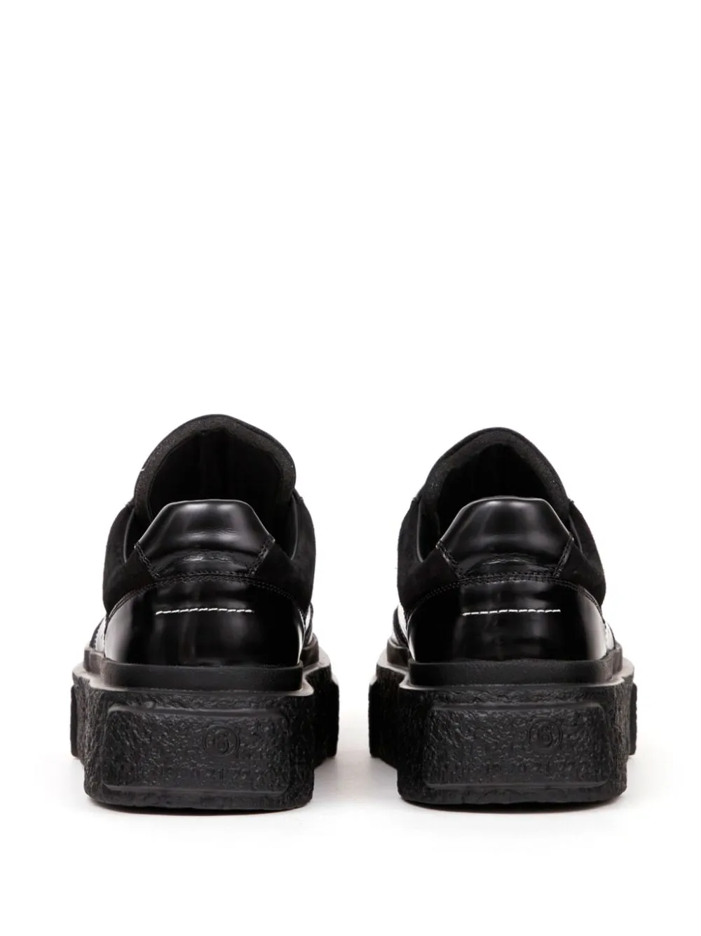 Panelled Patent Leather Sneakers