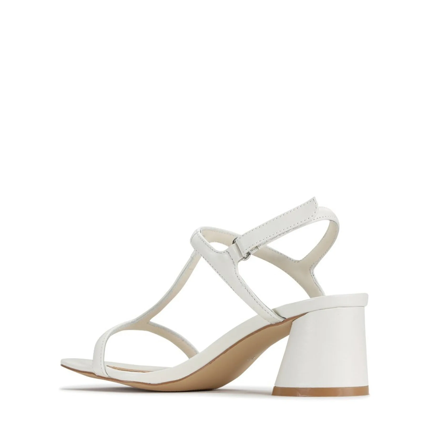 PETRAS LEATHER HEEL SANDAL