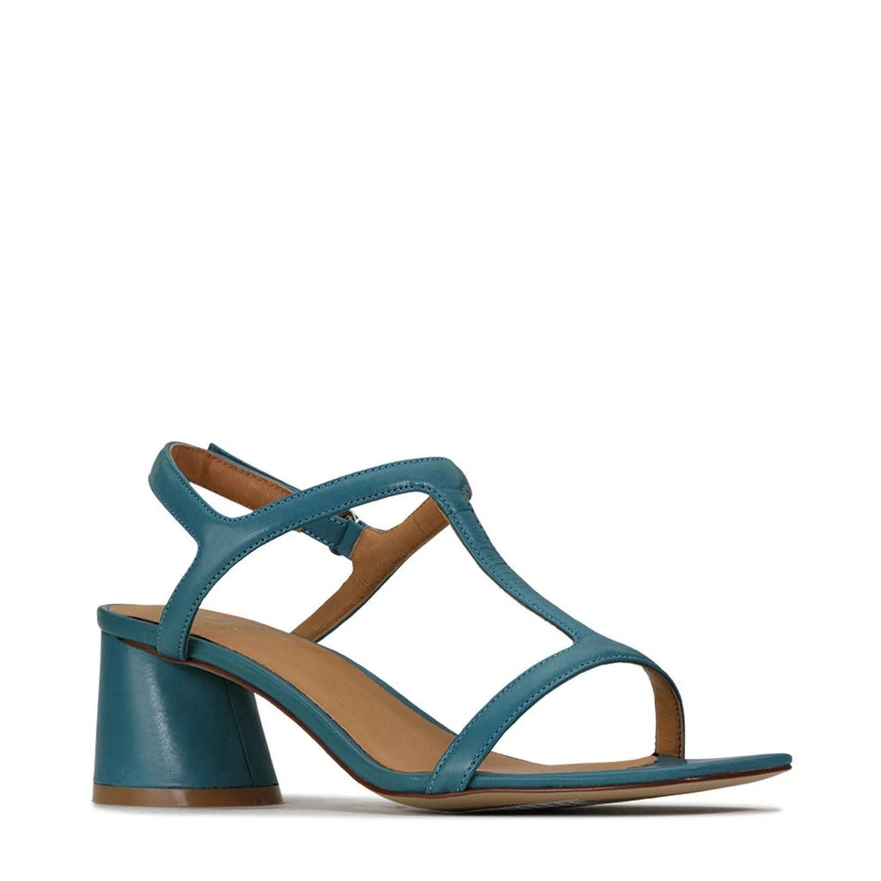 PETRAS LEATHER HEEL SANDAL