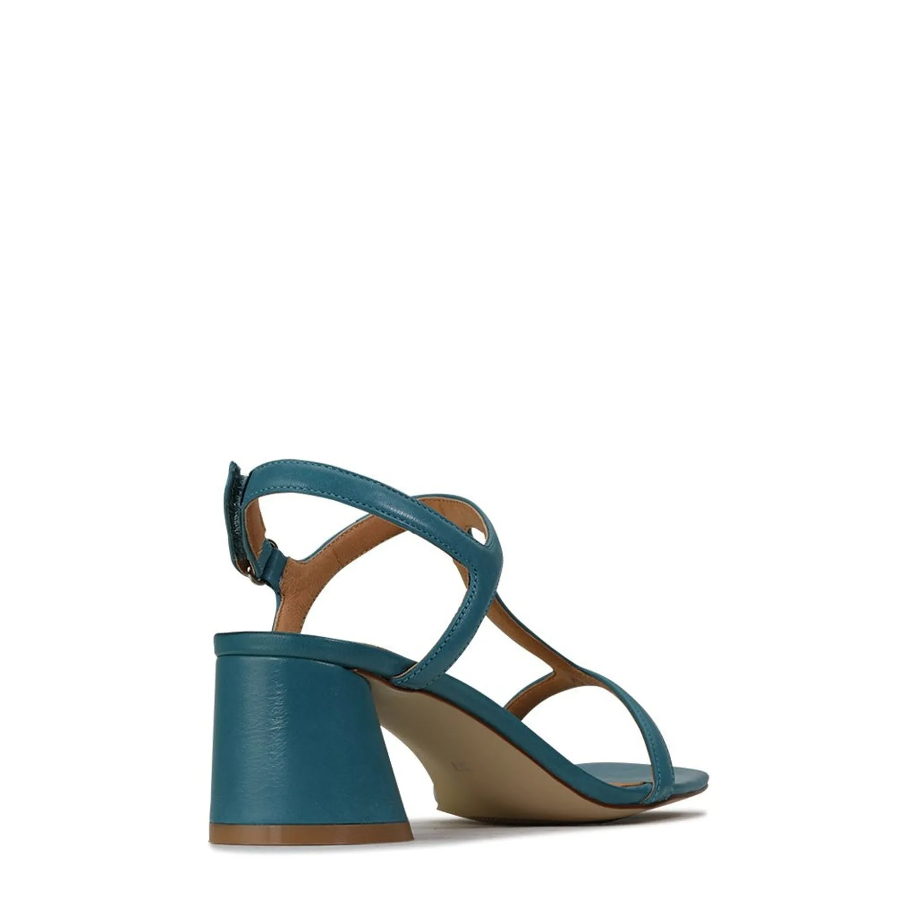 PETRAS LEATHER HEEL SANDAL