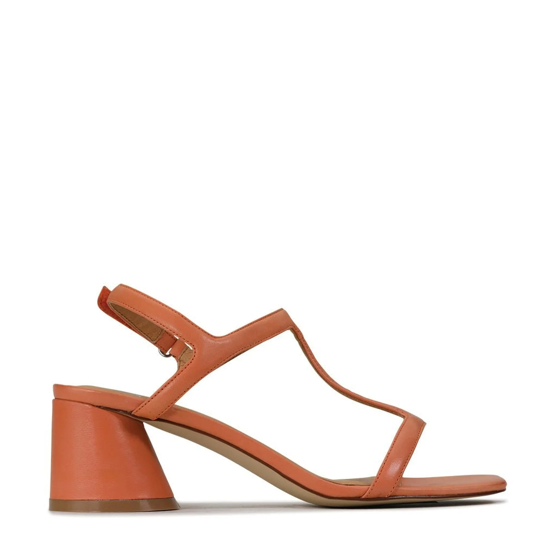 PETRAS LEATHER HEEL SANDAL