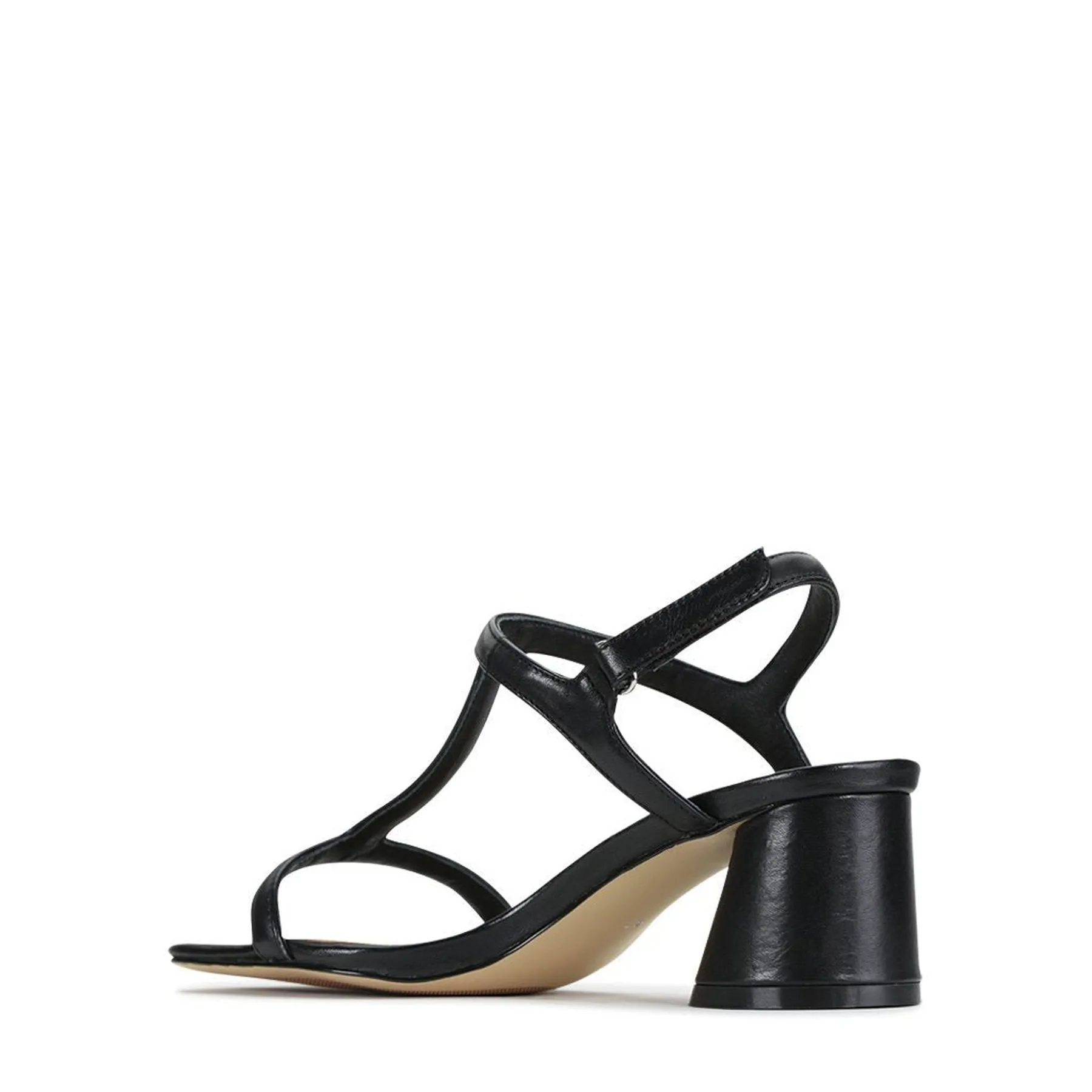 PETRAS LEATHER HEEL SANDAL