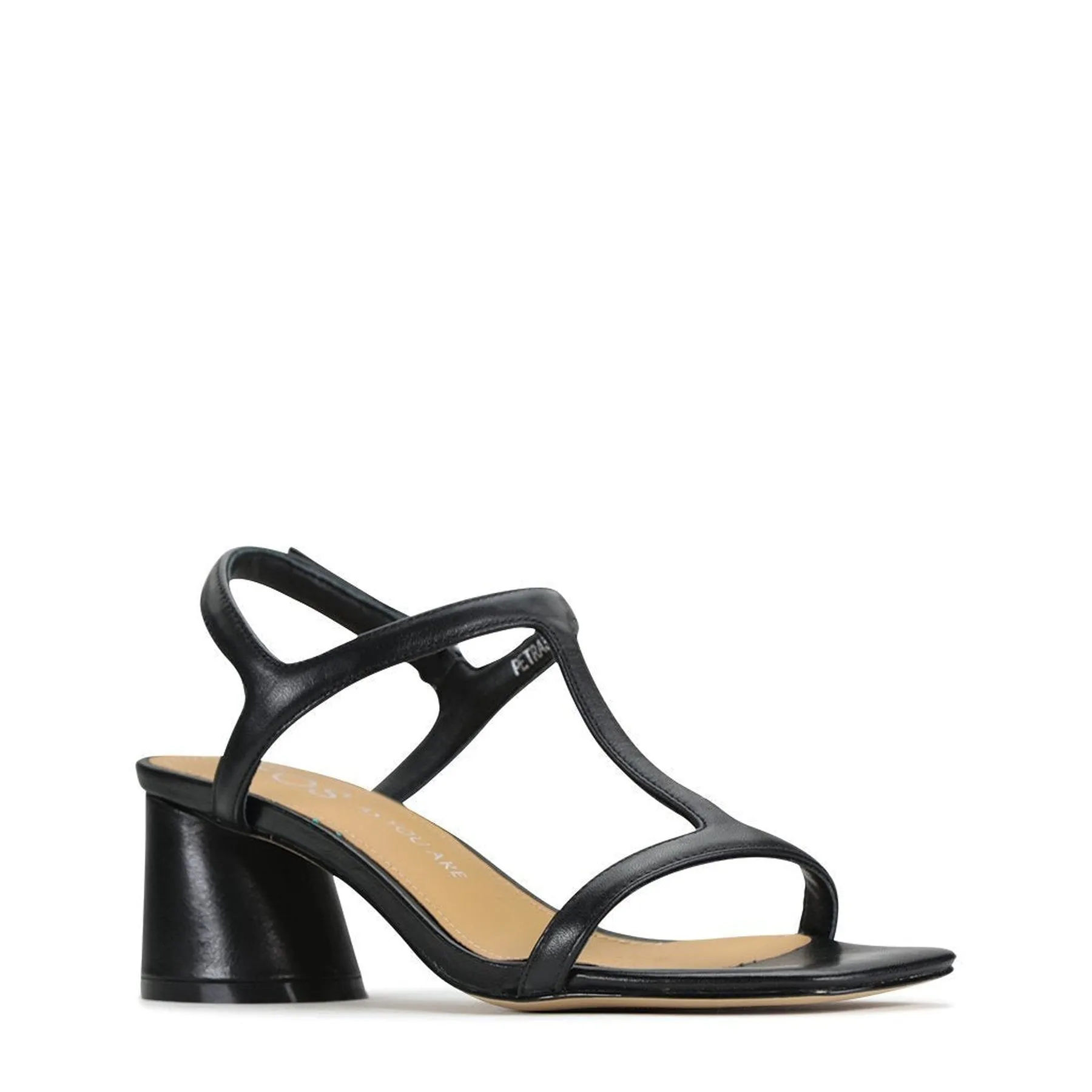 PETRAS LEATHER HEEL SANDAL