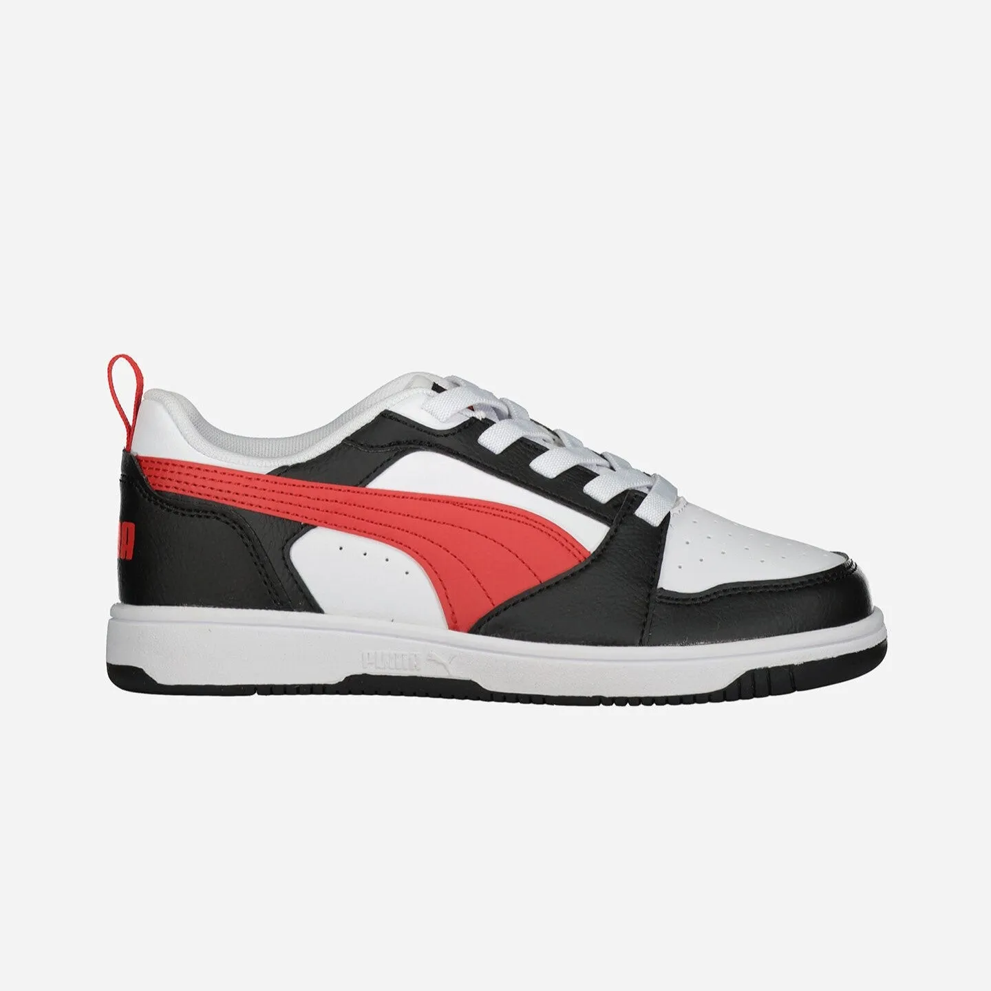 Puma scarpa sneakers da ragazzi Rebound v6 396742-04 bianco-rosso-nero