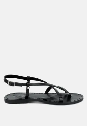 Rita Strappy Flat Leather Sandals