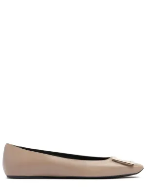 Roger Vivier   5mm Trompette leather flats 