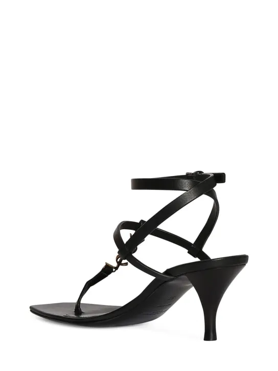 Saint Laurent   60mm Cassandra leather sandals 