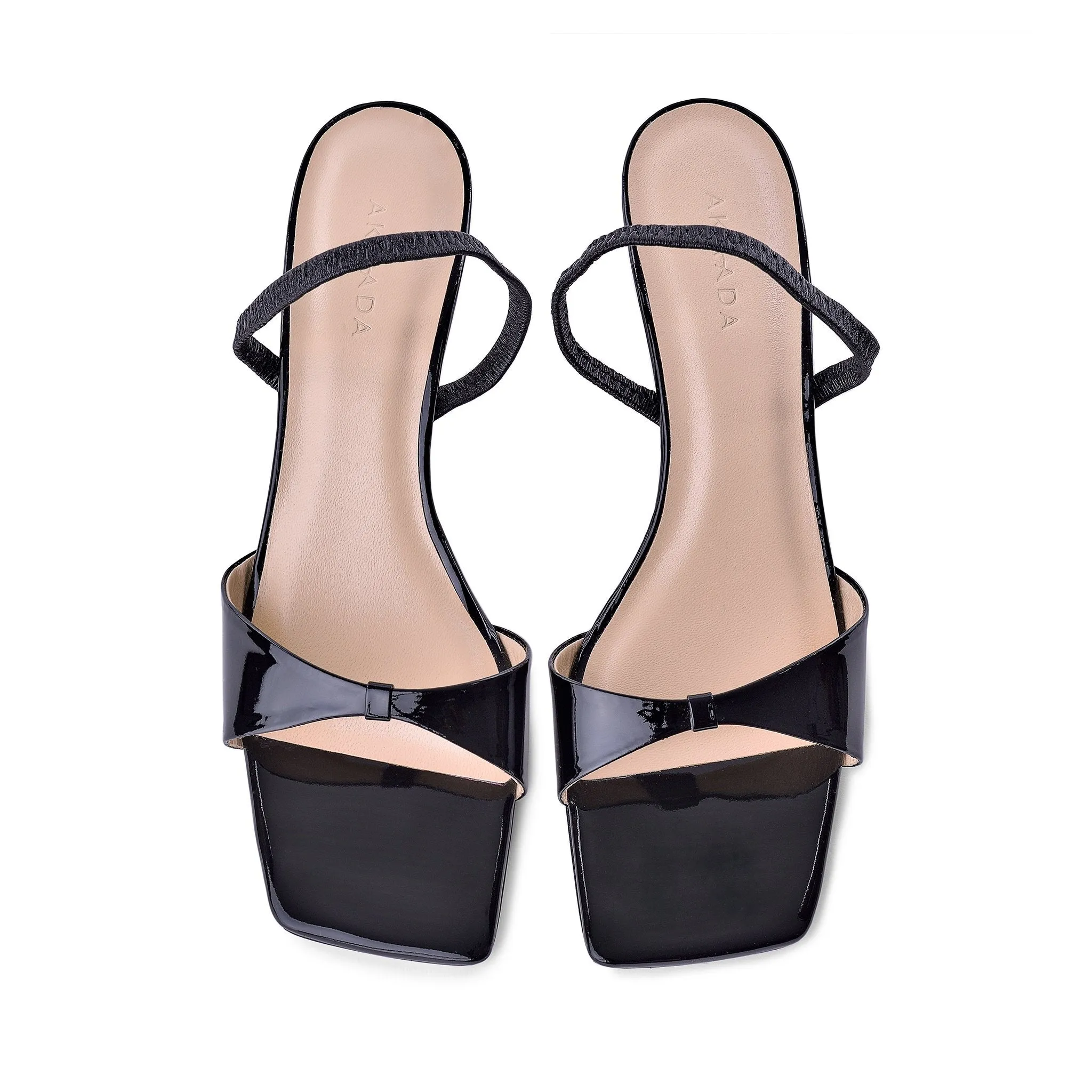 Sayuri Black Patent Leather Sandals