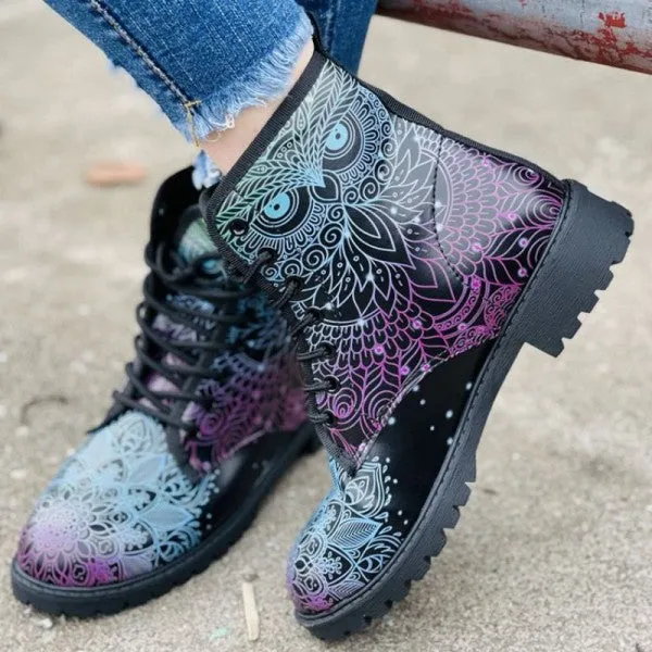 sealbeer - Black Casual Patchwork Frenulum Printing Round Comfortable Out Door Shoes