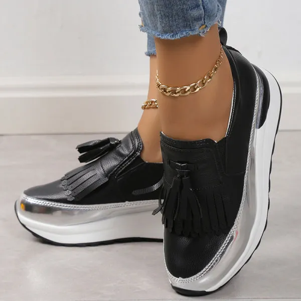 sealbeer - Black Casual Sportswear Patchwork Contrast Round Comfortable Out Door Shoes