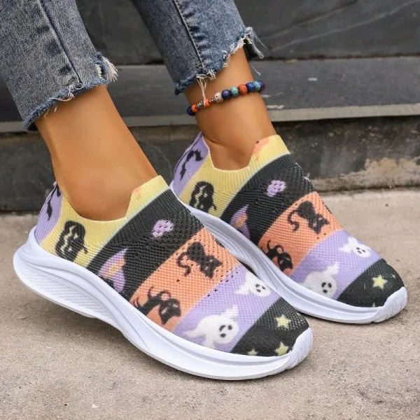 sealbeer - Purple Casual Sportswear Daily Patchwork Printing Round Comfortable Out Door Shoes