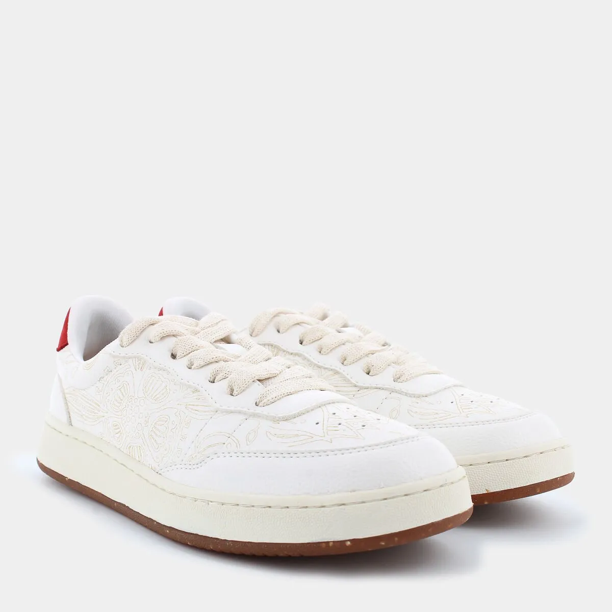 SHACBEAO205EVERGREEN ALL OVERWHITE\RED- SNEAKERS