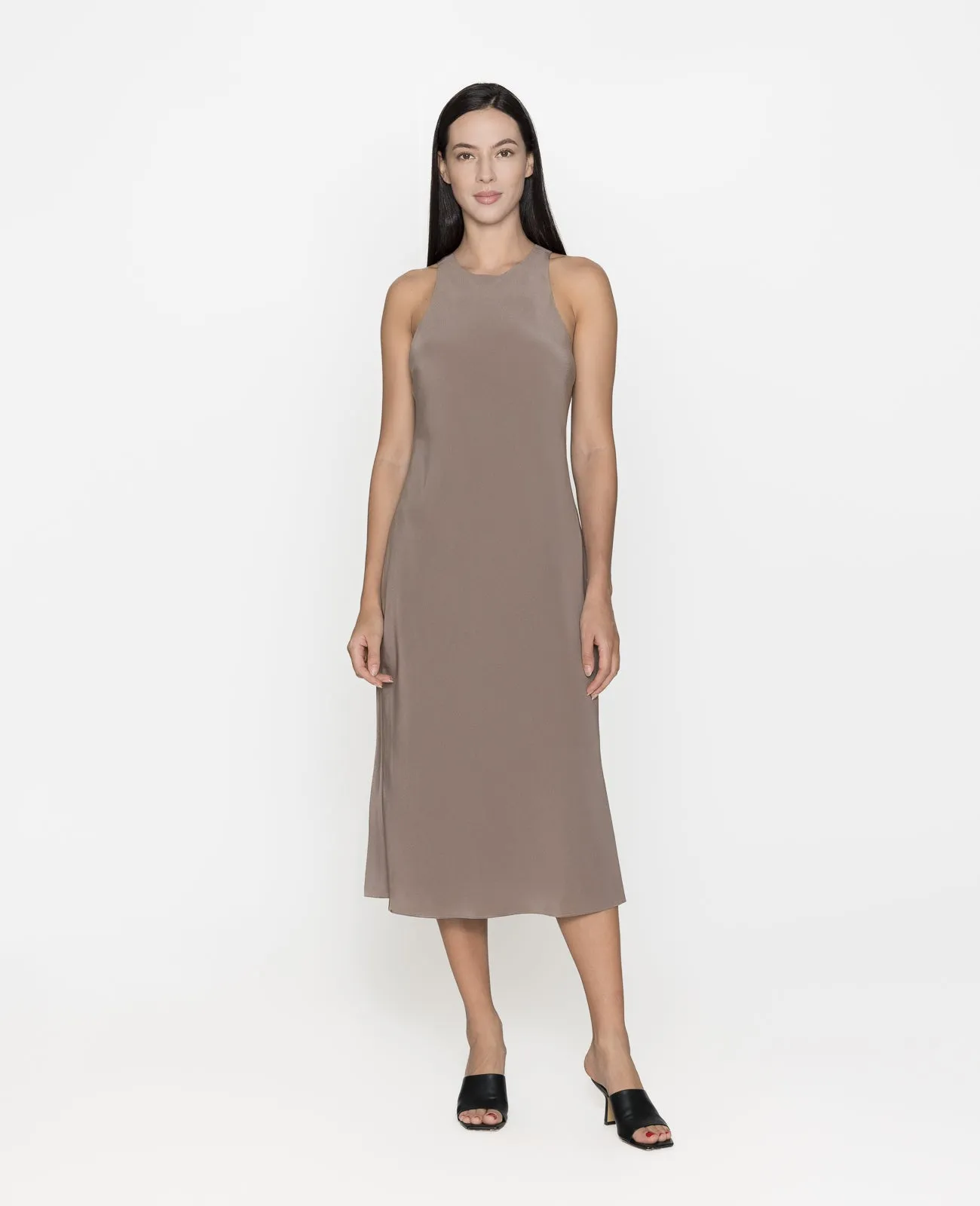 Silk Halter Tank Dress