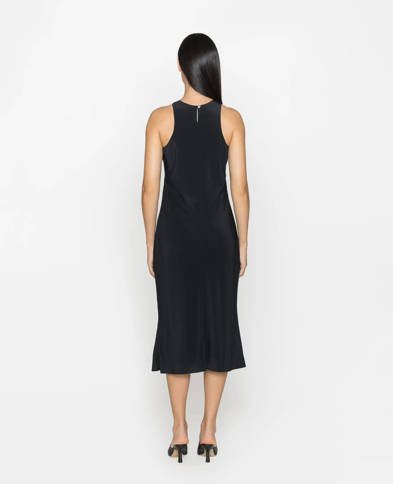 Silk Halter Tank Dress