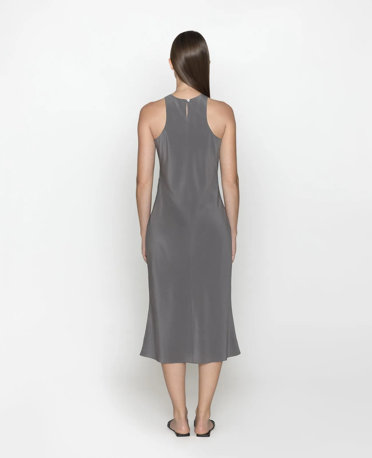 Silk Halter Tank Dress