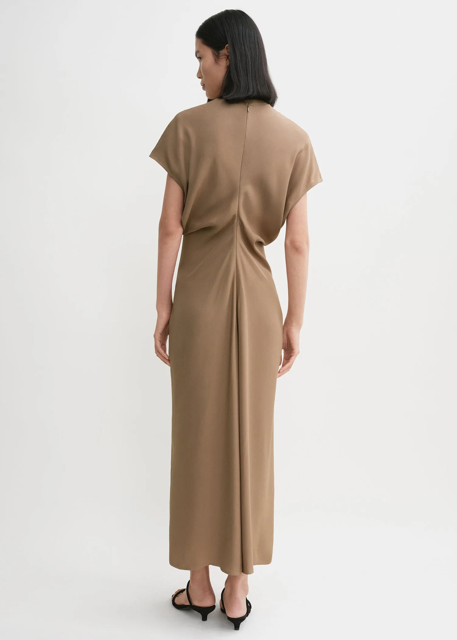 Slouch waist dress camel