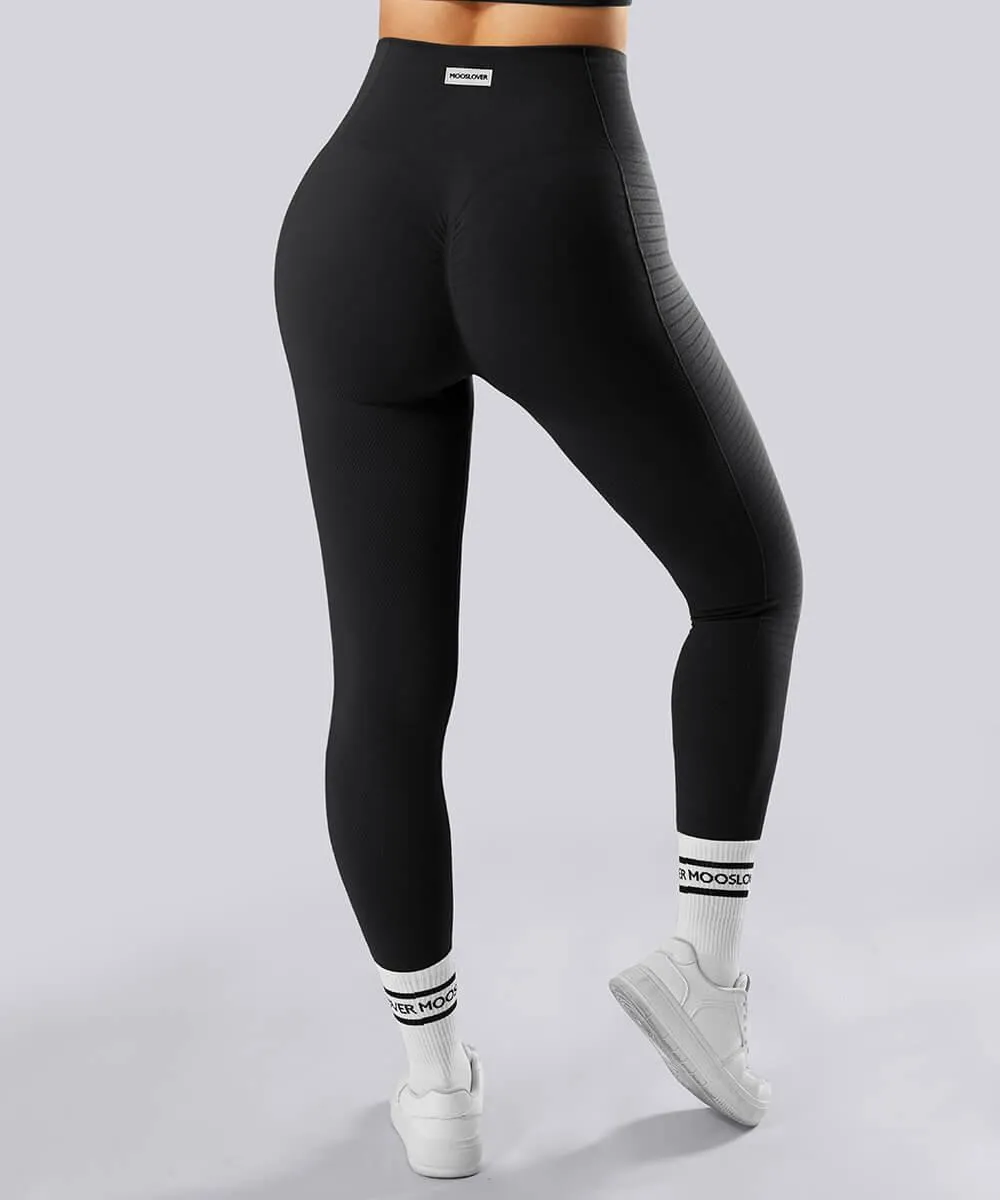 Solid Color High Waist Butt Lift Seamless Legging