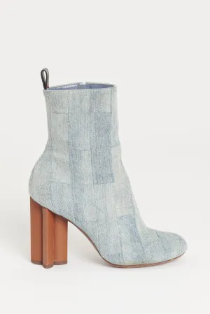 Spring 2015 Blue Denim Preowned Ankle Boots