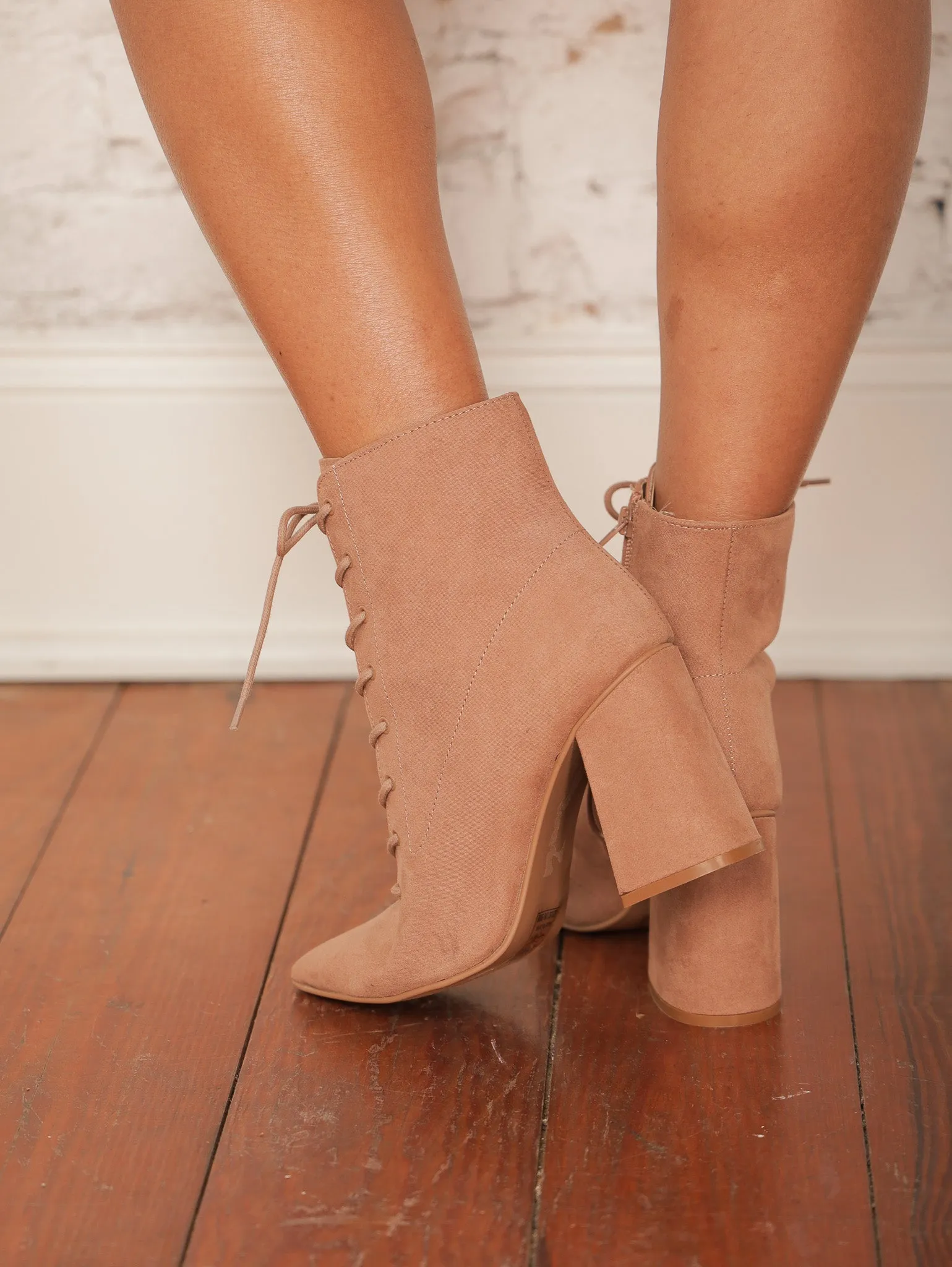 Strut Lace Up Booties