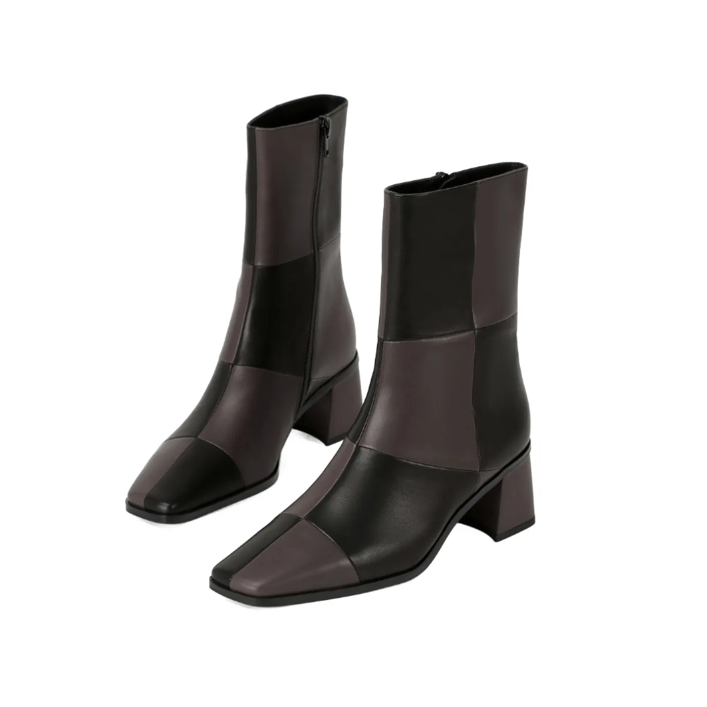 TEGULA Diagonale Bottes - Cacao/Noir