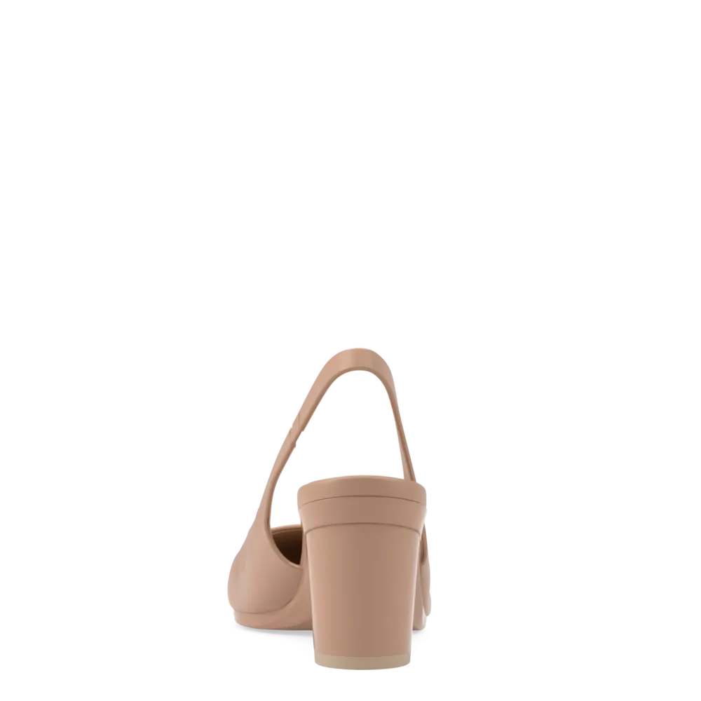 The Slingback - Latte Leather 3 Block