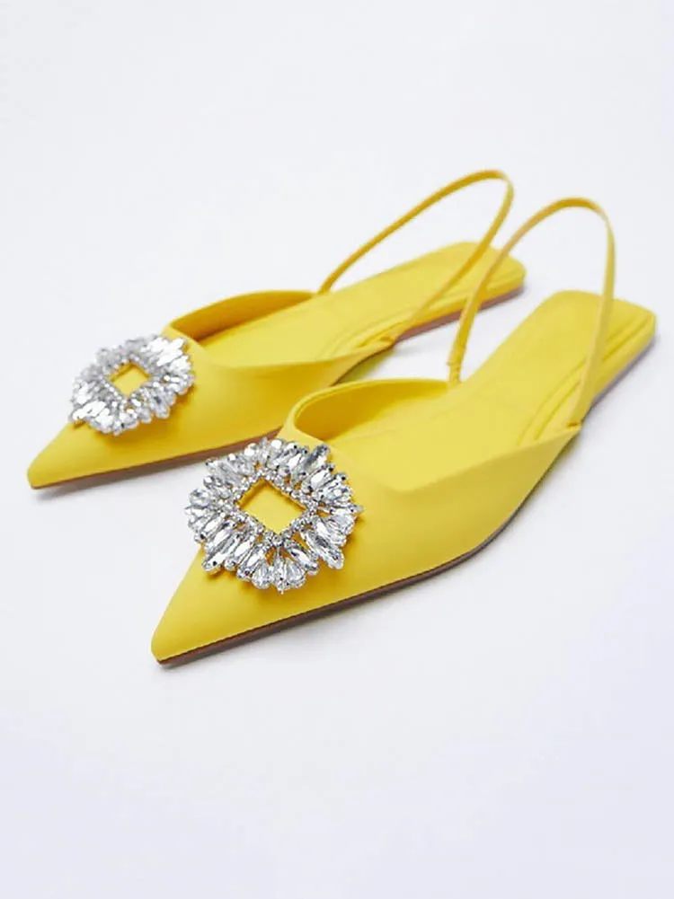 Toleet Rhinestone Wedding Pointed Toe Sandals